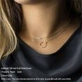 thumbnail image 2 of Turandoss Dainty Layering Pearls Pendant Drop Necklace Stack for Women Adjustable 14K Gold Plated Circle Jewelry Trendy Personalized Birthday Gifts for Women Girls Her, 2 of 8