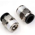 thumbnail image 1 of Push to Connect Air Fittings 1/2,CEKER PC 1/2 Inch Od Tube x 1/2" NPT Male Thread air line Quick Connect air Hose Fittings Pneumatic Fitting Push Lock Fit Connector 2Pack, 1 of 4