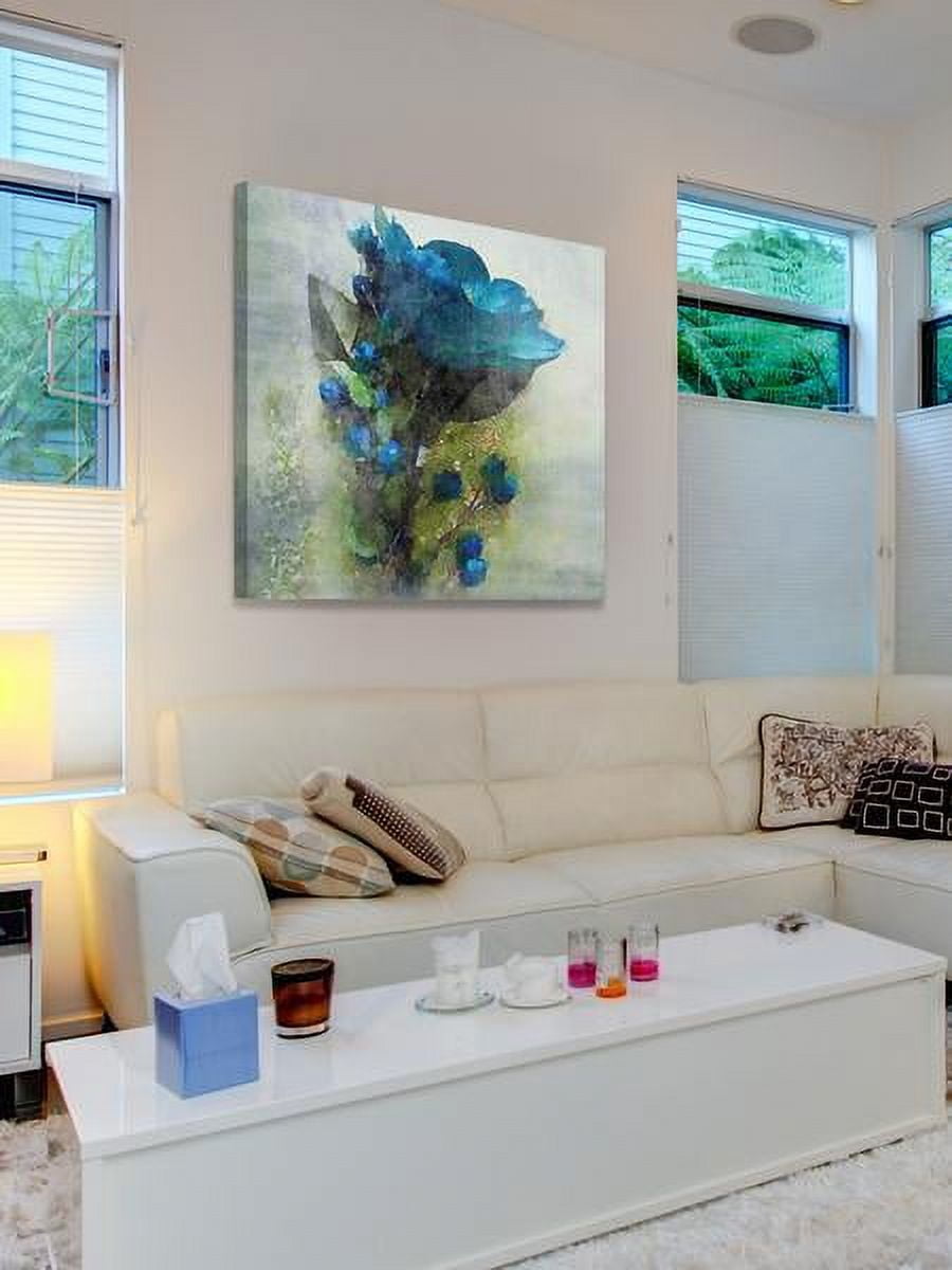 "Blue Melody" Painting Print on Wrapped Canvas