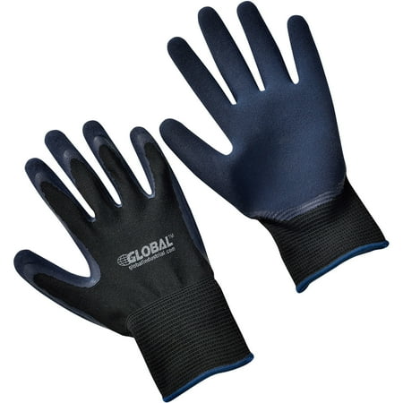 

Double Foam Latex Coated Gloves Black/Navy X-Large Lot of 12