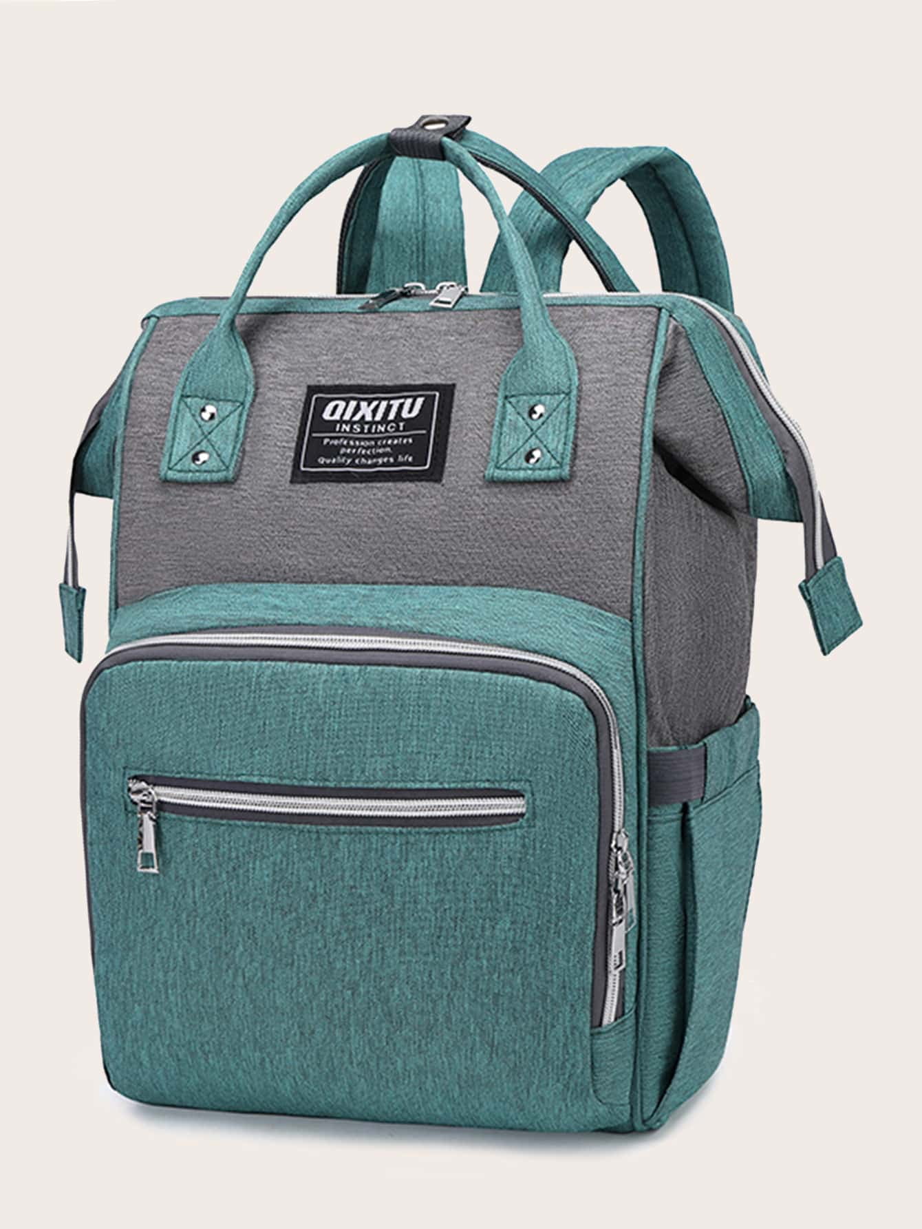 Women Bags Colorblock Functional Backpack 420122BAGS12237