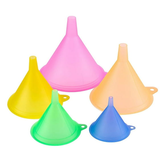 WORGEOUS 5 Pcs Funnel Funnels for Automotive Use Kitchen Liquid Filling
