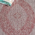 thumbnail image 6 of SAFAVIEH Courtyard Avi Medallion Indoor/Outdoor Area Rug, Light Beige/Terracotta, 4' x 4' Round, 6 of 12