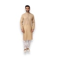 thumbnail image 4 of Beige Bliss: Pure Cotton Digital Print Kurta Pajama&ndash; Cultural Wear for Mens, 4 of 7