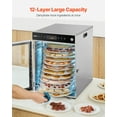 thumbnail image 4 of VEVOR 12 Trays Rotary Food Dehydrator Machine Stainless Steel 800W Jerky Fruit Drying, 4 of 9