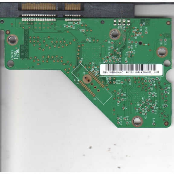 WD5000AAKS-00A7B2, 2061-701590-L00 AD, WD SATA 3.5 PCB