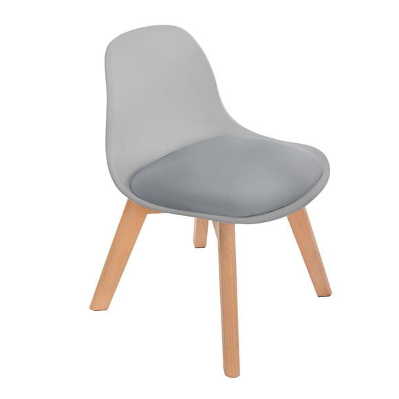 1 Silla infantil Frankfurt para niños y niñas diseño Moderno (gris claro) Duduk