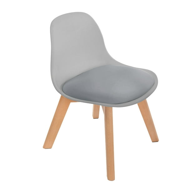 1 Silla infantil Frankfurt para niños y niñas diseño Moderno (gris claro) Duduk