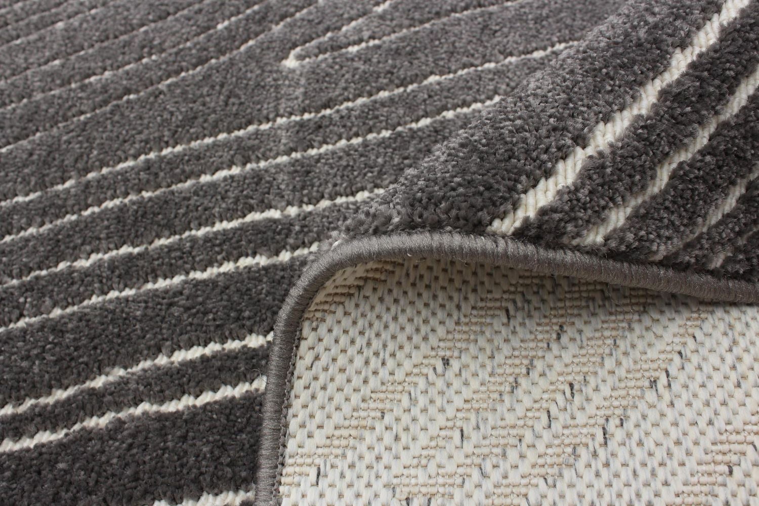 Tapis ECARPET Moderne pour Salle à Manger, Salon, Chambre Vector Gris