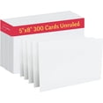 thumbnail image 1 of 1InTheOffice Blank Flash Cards, Blank Index Card, Unru White Flash Cards, 5 x 8, 300-Pack, 100/Pack, 1 of 5