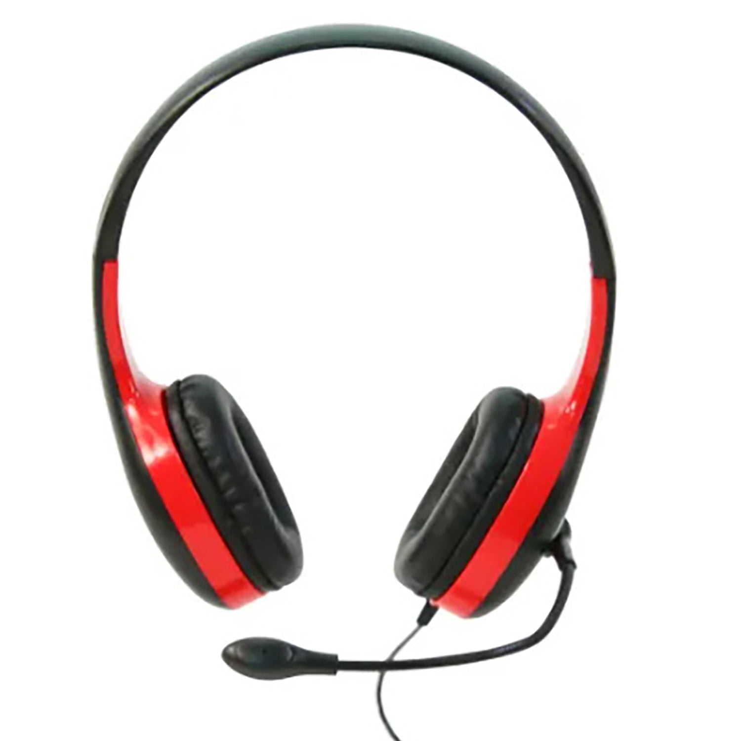 Califone On-Ear Headset with Gooseneck Microphone, 3.5mm, Red