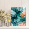 thumbnail image 2 of Abstract Teal Peach Ink Wash Canvas Print, Suitable for Living Room Bedroom Office Dining Room Hallway, 2 of 8