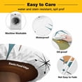 thumbnail image 3 of Elastic Fitted Round Tablecloth, Multi-Color Diamond Waterproof Stretch Table Cover for 55"-60" Tables, Modern Geometric Middle Century White Washable Outdoor Tablecloths for Patio, Picnic, Camping, 3 of 9