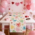 thumbnail image 7 of Linen Table Runner with Heat Insulation - Valentine's Day Party Dining Decor - Natural Fabric Table Cover for 4-6 Person Dining Settings, 7 of 7