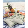 thumbnail image 3 of Pack of 2 Outdoor Pillow Covers, Eucalyptus Leaf Vintage Sage Green Leaves Waterproof Square Throw Pillowcase Cushion Decorative Pillow Covers for Couch Patio Tent, 24x24 in, 3 of 6
