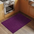 thumbnail image 2 of Rectangle Rug 2x3Ft Retro Dark Purple Linen Bottom Soft Indoor Throw Rugs Carpets for Living Dining Bedroom Kids Room Non-Slip Playroom Crawl Rug Floor Mats Farmhouse Flax Texture, 2 of 9