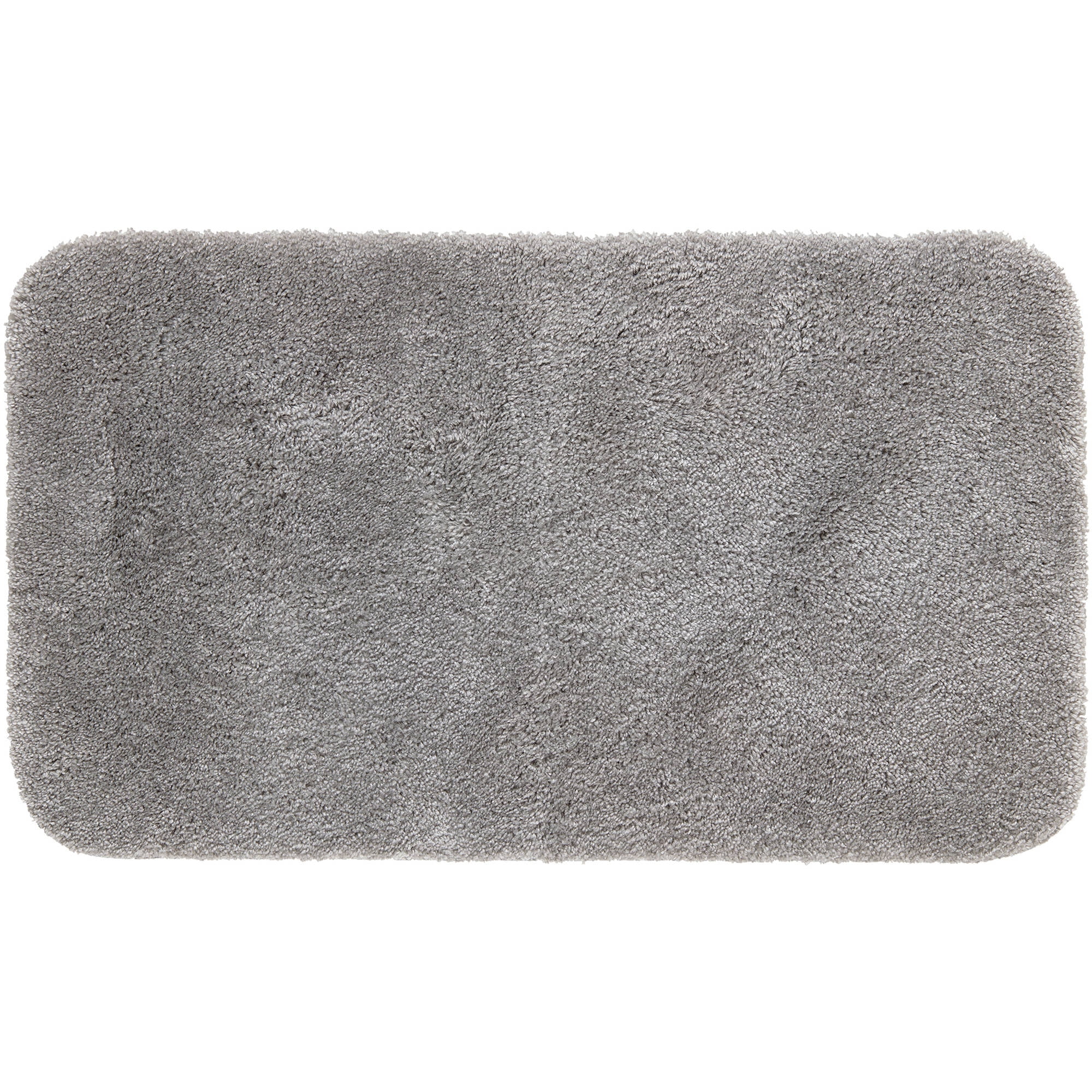 Mainstays Performance Nylon Bath Rug, Soft Silver, 23" x 39"
