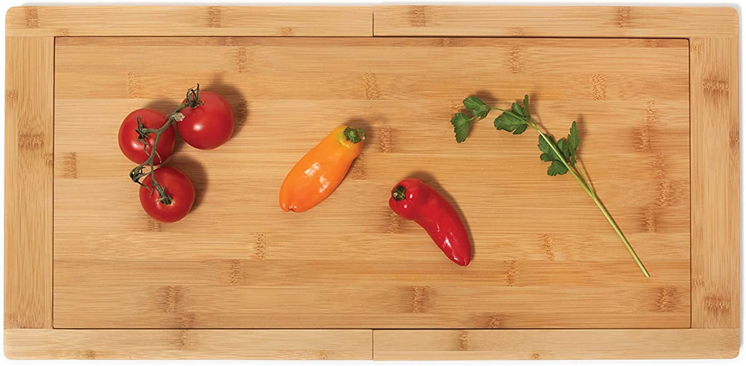 Lipper International Bamboo Over-the-Sink Expandable Cutting Board, 34" x 11 1/2"
