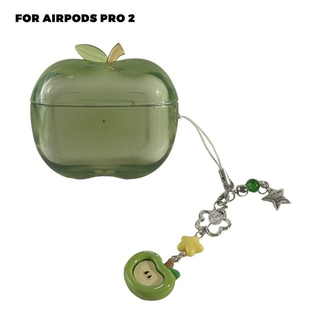 Transparent TPU Soft Rubber Case for AirPods Pro 1 2 Generation with Anti-Dust Design and Realistic Apple Stems