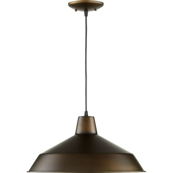 6822-86 Quorum Lighting 1 Light Pendant in Quorum Home Collection style - 16 inches wide by 8 inches high-Oiled Bronze Finish -Traditional