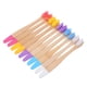 thumbnail image 4 of 10 cepillos de dientes de bambú para niños: cerdas suaves, mango de madera, cepillos de dientes coloridos para el hogar, viajes, cuidado bucal sensible, aptos para viajes., 4 of 8