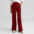 thumbnail image 3 of REALiKUN Women's High Waisted Straight Leg Corduroy Pants with Pockets Casual Fall Trousers Bottoms, 3 of 8