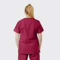 thumbnail image 5 of SPECTRUM UNIFORMS Scrub Tops Medical Unisex V-Neck Yoga Soft Fabric Medical Professionals Hospital and Lab Workwear Nurse Top Wine, 5 of 5