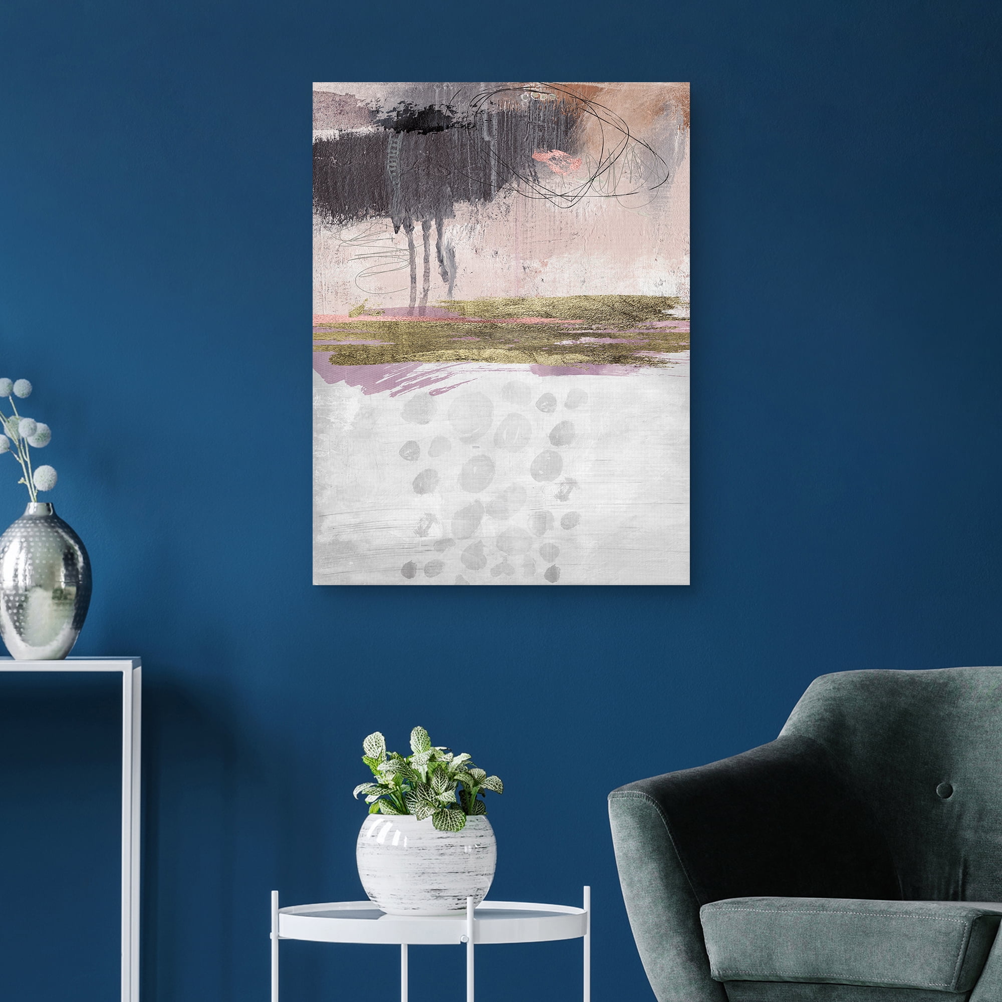 Masterpiece Art Gallery Rosey Abstract Canvas Art Print, 30" x 40", by Nikki Chu