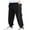 Black, variant on CYRBOKO Boys Cargo Pants, Comfy Loose Elastic Waist Casual Athletic Joggers Khaki Size 10-12 T