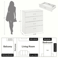 thumbnail image 5 of Enyopro 4 Drawer Dresser for Bedroom, White Wooden Chest of Drawers, Modern 4 Drawer Chest Storage Dresser for Closet, Living Room, Hallway, 5 of 9