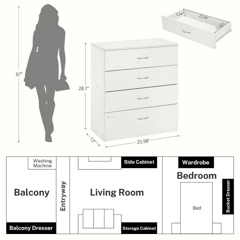 room essentials modern 4 drawer dresser instructions Modern 4 Drawer Dresser
