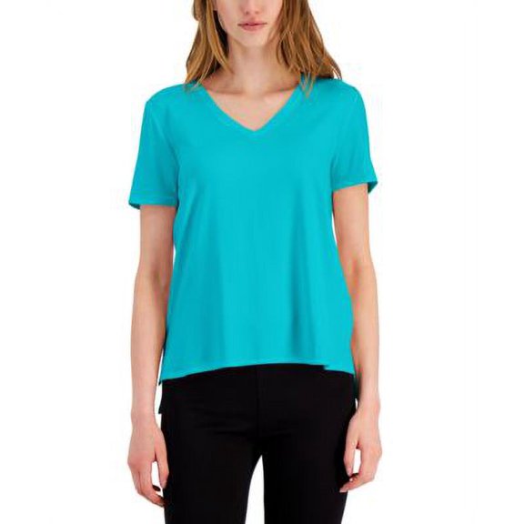 MSRP $30 Alfani V-Neck T-Shirt Teal Size 2XL