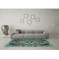 thumbnail image 3 of Ahgly Company Indoor Rectangle Persian Light Blue Traditional Area Rugs, 2' x 5', 3 of 4