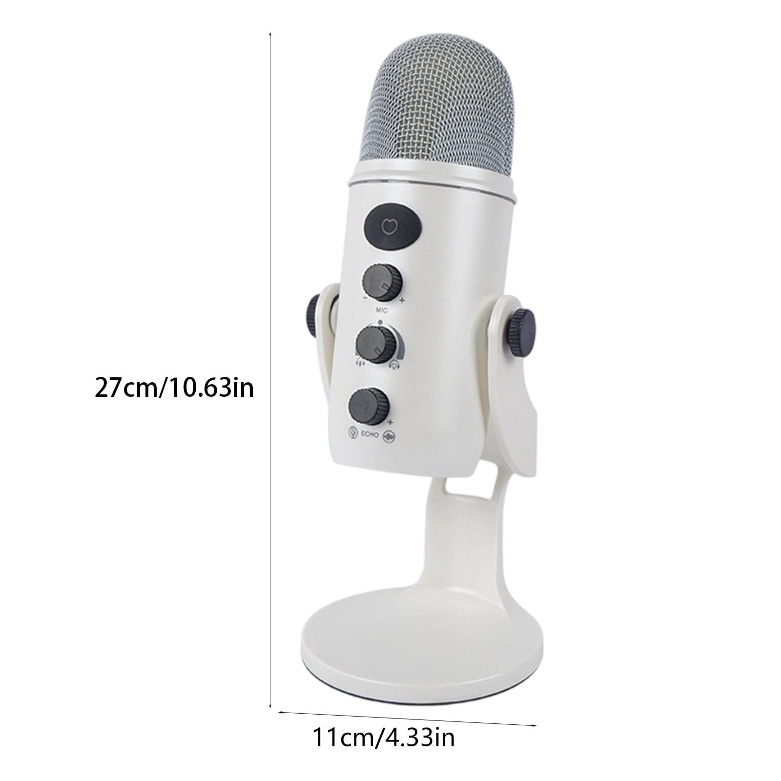 Professional USB Condenser Microphones with Advanced Noise Reduction and Volumes Control Plugs and Play for Mobile Gaming Streaming Podcasts
