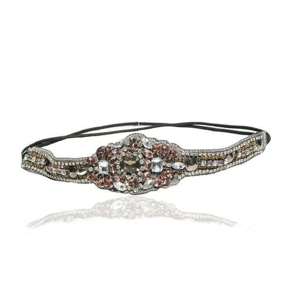 Gatsby 1920's Style Headband#17 Elastic Stretch Headwrap with Style Guide 20 Different Ways to Wear