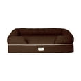 thumbnail image 5 of PetFusion Ultimate Dog Lounge Orthopedic Memory Foam Bed with Waterproof Liner and Removable Breathable Cotton Cover, XXL 50" L for Pets up to 125 lbs, Brown, 5 of 6