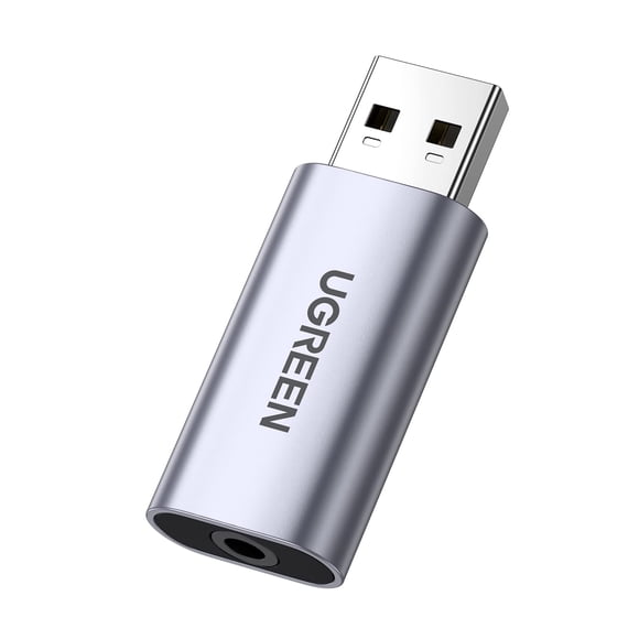 Tarjeta de sonido externa USB UGREEN USB a conector de audio de 3.5 mm