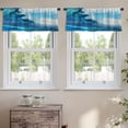 thumbnail image 2 of LALILO Kitchen Curtain Valance Ocean Seascape Surfing Rod Pocket Window Curtain 52"x 18" Set of 2, 2 of 5