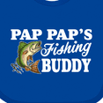thumbnail image 4 of Inktastic Pap Pap's Fishing Buddy with White Text Boys Baby Bib, 4 of 4
