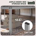 thumbnail image 6 of Einfach Full Bed Frame with Ample Under-Bed Storage Space, Heavy Duty, No Box Spring Needed, Gray, 6 of 10