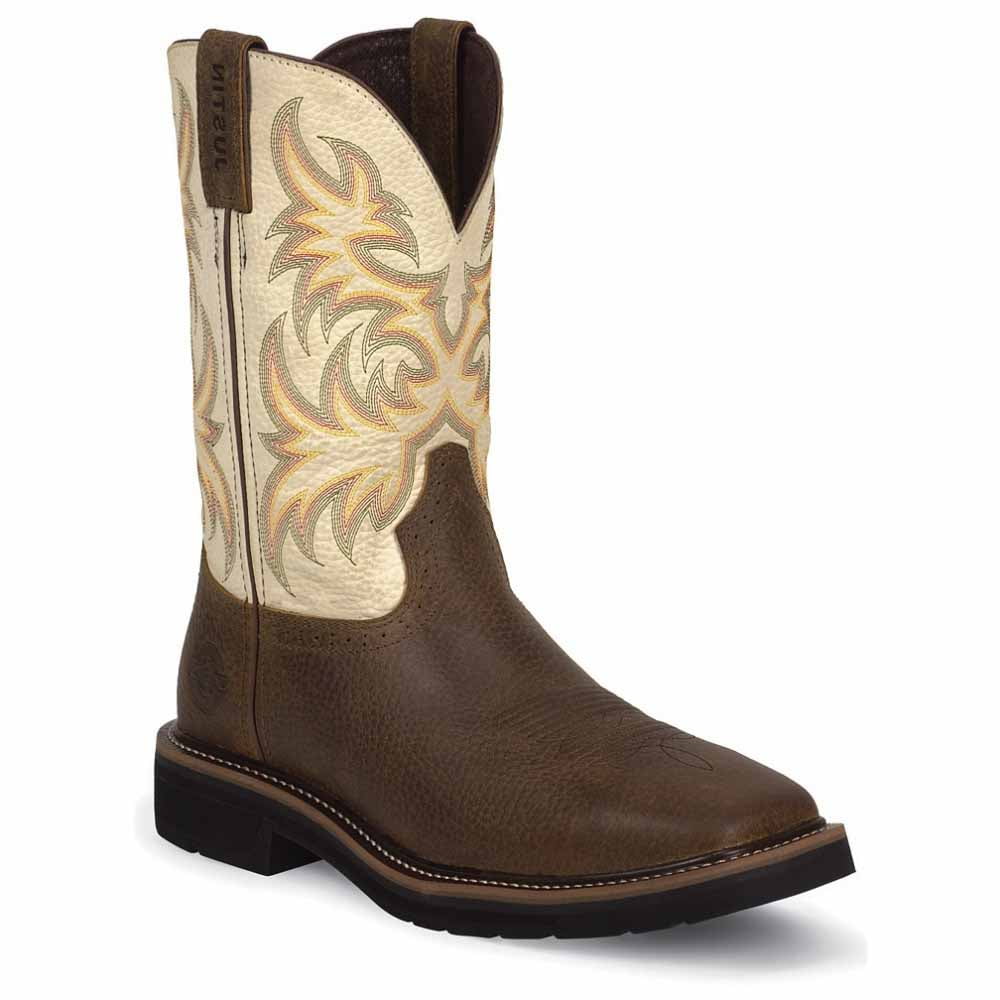 black justin work boots
