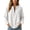 White, variant on DYTTDG Women's Half Zip Pullover Sweatshirt, Crew Neck Drop Shoulder Long Sleeve Solid Casual Loose Top