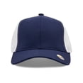thumbnail image 3 of [2 Pack] Hybrid Stretch-Fitted Trucker Cap, Baseball Cap with Air Mesh Navy/White S/M, 3 of 4