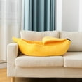 thumbnail image 6 of Small Medium Large Soft Mat Kennel Basket House Indoor Banana Cat Bed Cat Cushion Dog Bed Pet Sleeping Bag YELLOW S, 6 of 8