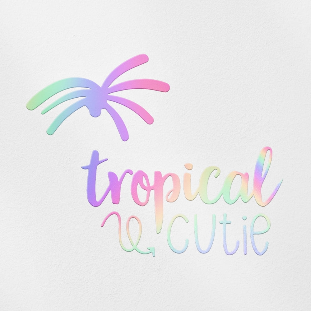 Transparent Decal Stickers Of Tropical Cutie (Hologram) Premium Waterproof  Vinyl Decal Stickers For Laptop Phone Accessory Helmet Car Window Mug Tuber  ...