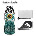 thumbnail image 5 of Yuyamidu Sunflower Car Seat Covers 2pcs Set Cow Print Vehicle Bucket Seat Cover Leopard Print Driver Seat Covers for Women Men, Waterproof, 5 of 7
