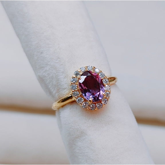 Alexandrite Ring, 925 Sterling Silver Ring, Color Change Stone Ring, Oval Cut Alexandrite Ring, Engagement Ring, Ring for gift