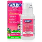 2 Pack - Childrens Dye-Free Allergy Liquid, Bubble Gum 4 oz