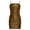 Gold, variant on Girls Spaghetti Strap Cami Bodycon Mini Dress Sleeveless Ruched Short Slim Pencil Dresses Silver 12