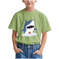 thumbnail image 3 of hengsof T-Shirt Basique à Manches Courtes pour Enfants Motif Dessin Animé Col Rond T-Shirt Décontracté Mode Été Haut Ample Confortable T-Shirt à Manches Courtes, 3 of 6